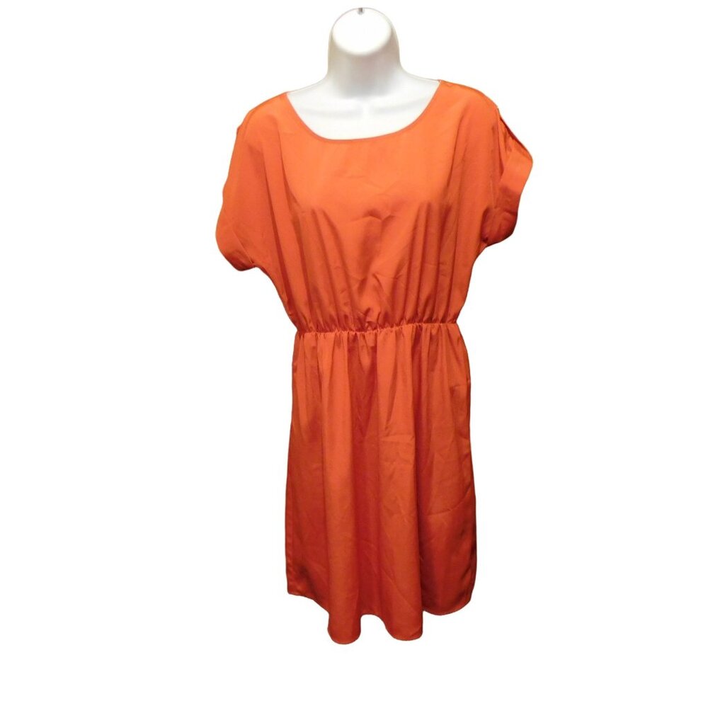 Women's Orange Dress Whisper Short Sleeves  Sz. L